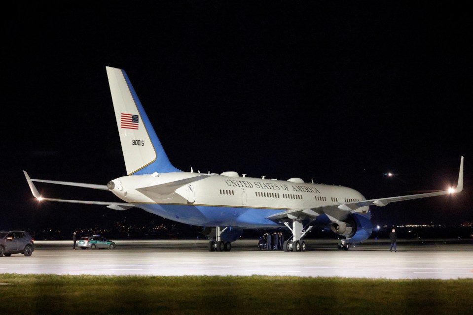 Biden flew to Poland on a low-key Boeing C-32 jet instead of the larger Air Force One jumbo