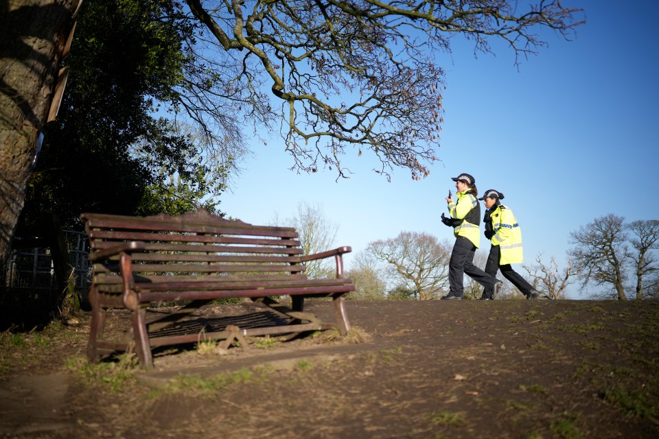 Nicola's phone was found on this bench, and her dog Willow not far away, on the day she disappeared