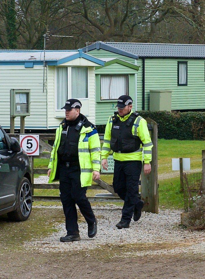 Two cops at Wyreside Farm Park on February 13