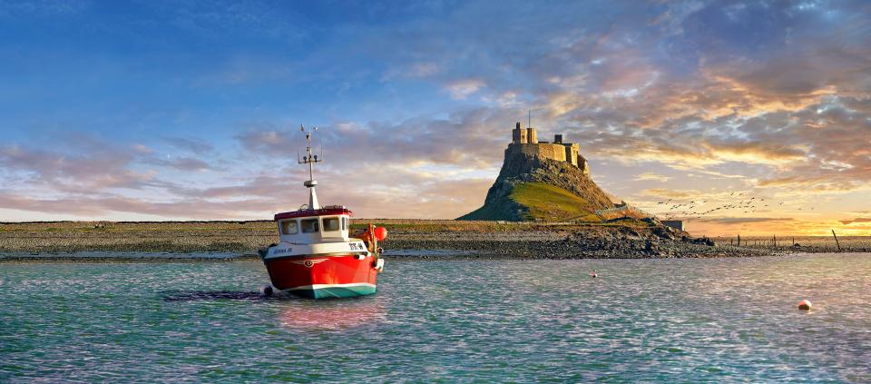 Lindisfarne, or Holy Island, has its own castle and priory