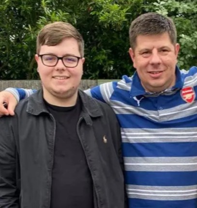 Tom Payne (L) has asked Brits to find 20 cans of Lilt so he and dad Gary (R) can enjoy them the way they used to be