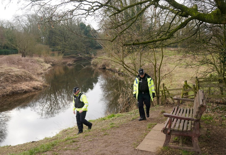 Nicola was at a wooden bench by the river before going missing - the bench has not been protected as a key piece of ­evidence