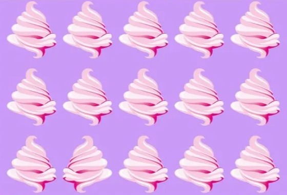 Can you spot the odd ice cream scoop within five seconds?