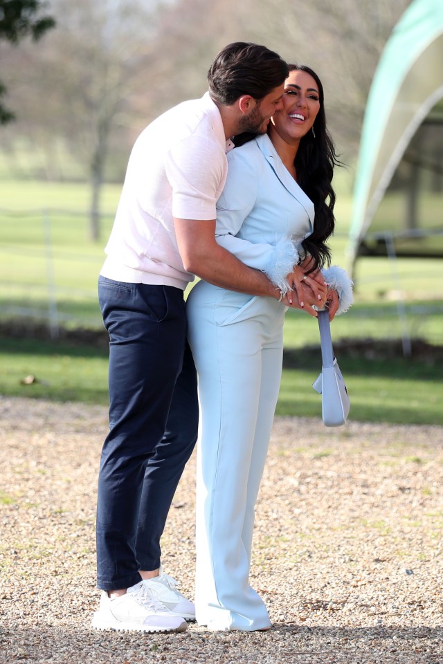 The Essex lad is smitten with Sophie, who stuns in a blue suit