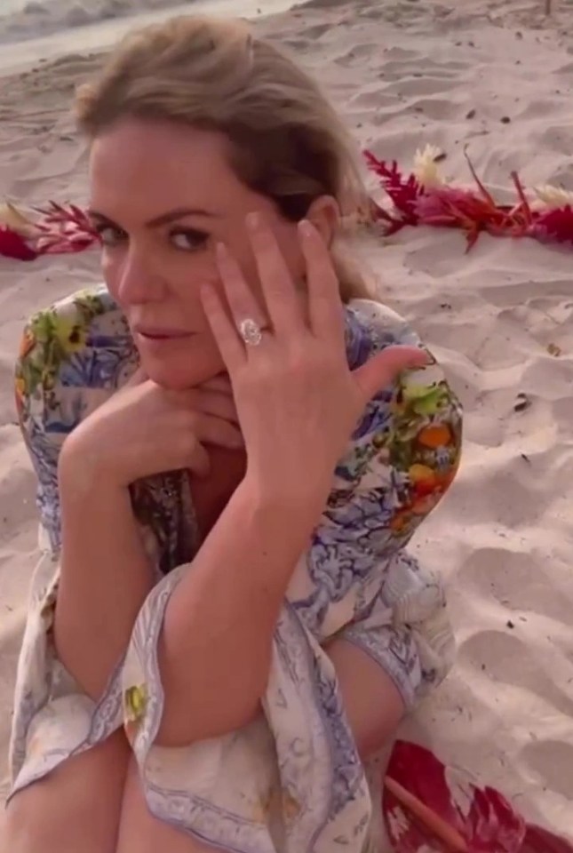 She showed the ring to her thousands of Instagram followers