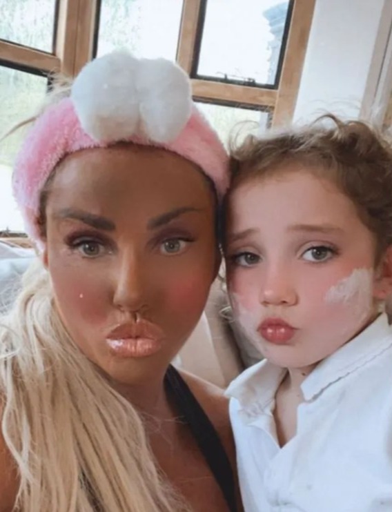 Katie Price’s daughter Bunny does her makeup