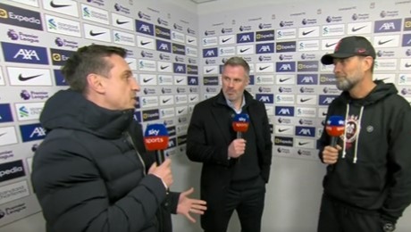 Gary Neville asked Jurgen Klopp why he made the two changes in midfield