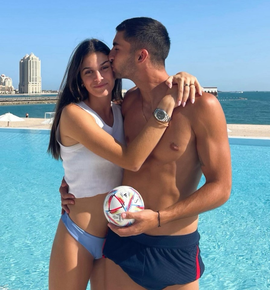 Ferran Torres with girlfriend Martinez