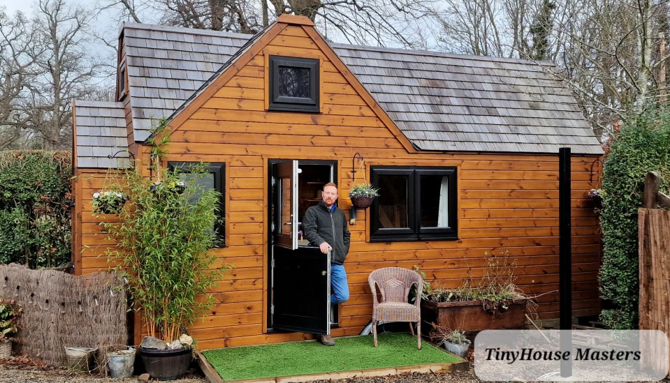 Chris Marsh lives in a tiny eco home in his mate's back garden