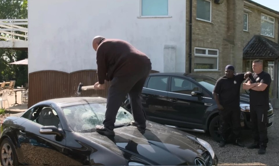 Sean has watched thugs smash up their own vehicles in a bid to stop a repossession