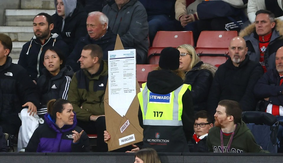 One fan tried to take matters into his own hands by bringing a P45 cutout for Jones