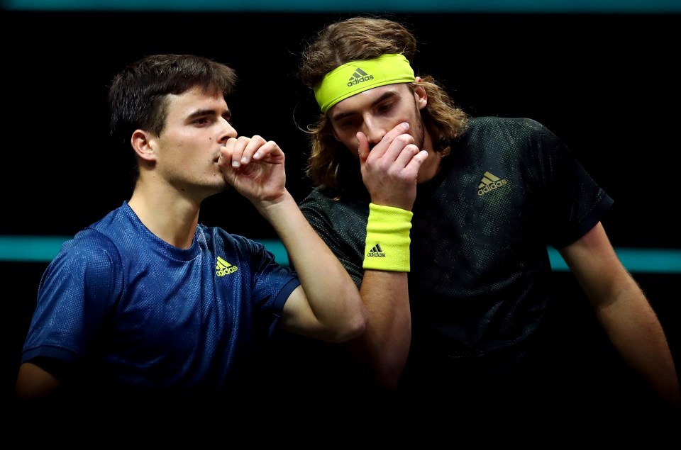 Petros Tsitipas, left, has often played doubles with illustrious brother Stefanos