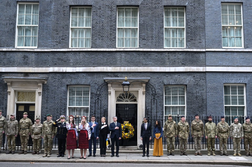 Rishi Sunak was joined by members of the Ukrainian Armed Forces