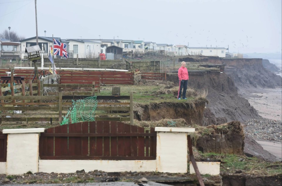 The village of Skipsea, on the Yorkshire coast, where homes are at risk of tumbling in the sea