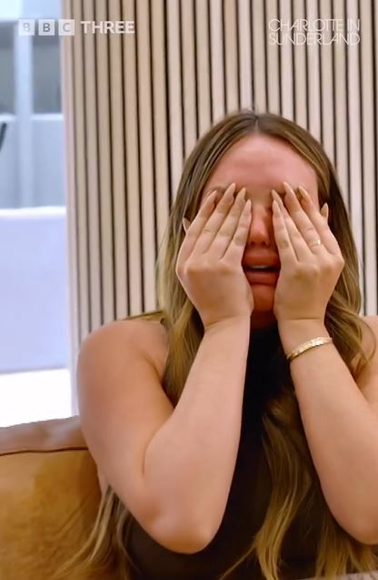 Charlotte sobbed as she revealed the diagnosis