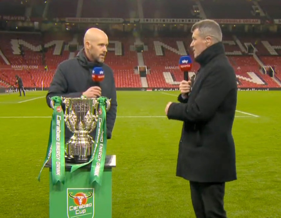 Roy Keane had a hilarious question for Erik ten Hag after Manchester United reached the Carabao Cup final