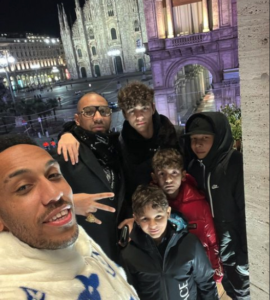 The star's brother posted this snap of them in Milan on Friday