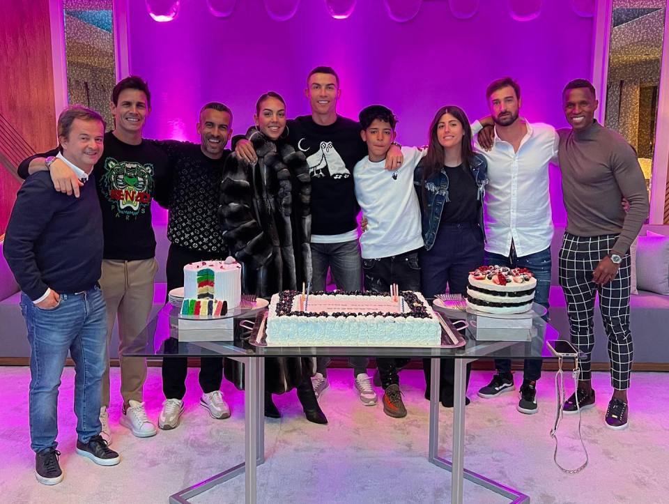 Al-Nassr new boy Cristiano Ronaldo celebrated his birthday the way he loves best, with family and friends, as well as with three cakes