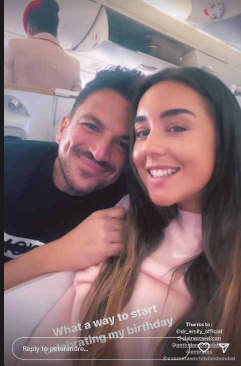 Peter Andre and wife Emily jet off to Dubai to mark his 50th birthday