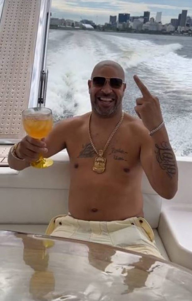 Adriano reportedly enjoyed £2,500 bottles of champagne for his 41st birthday