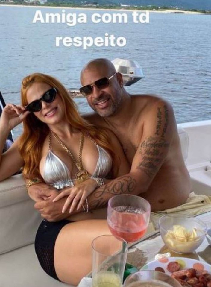 Adriano enjoyed his birthday celebrations with Raquel Bastos