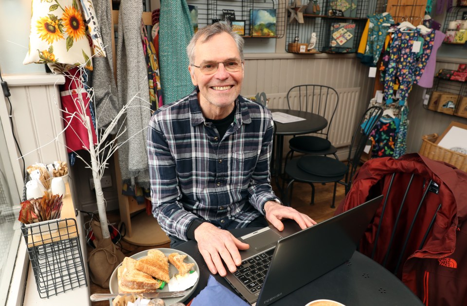 Steve Pudney, a semi-retired professor, walks an hour to get to the village every day