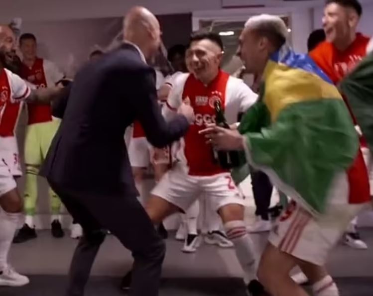 Ten Hag grooved with Lisandro Martinez and Antony while at Ajax