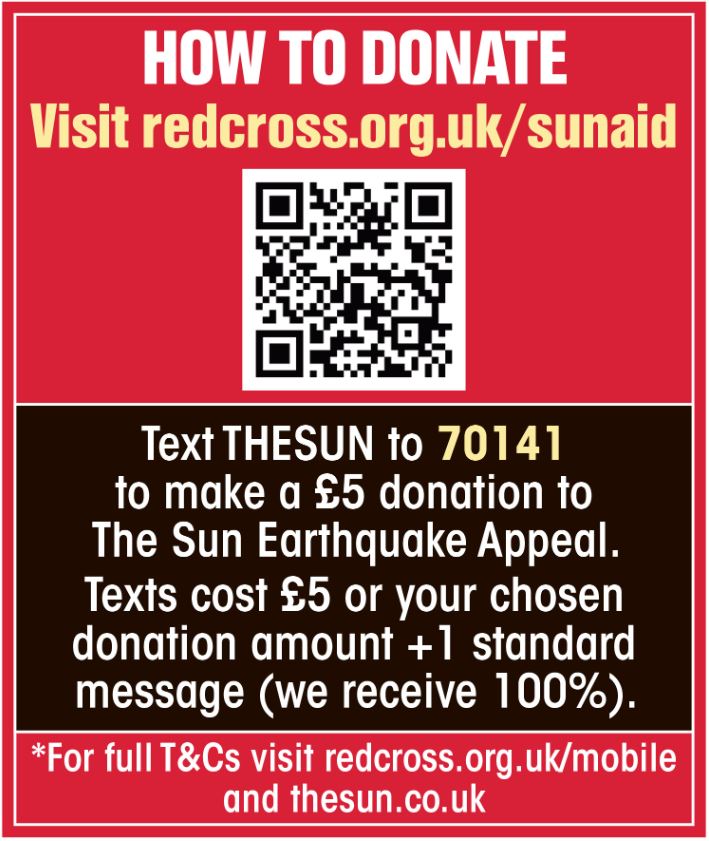 Scan this QR code to donate to The Sun Earthquake Appeal to help victims