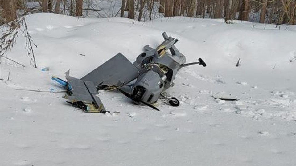 Photos of the crashed drone have circulated online