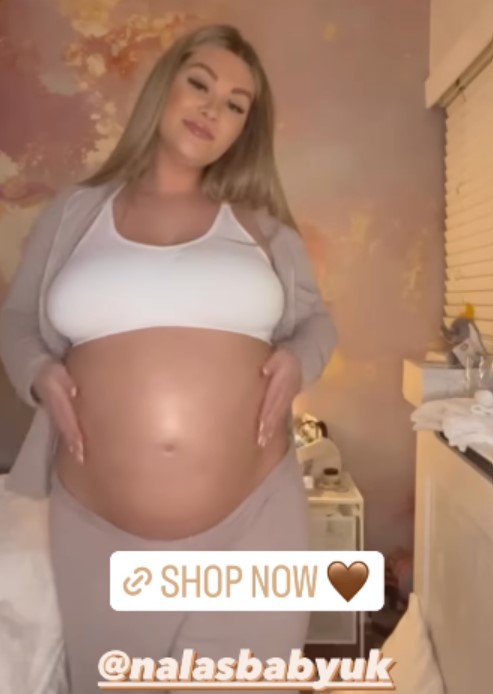 Shaughna showed off her huge baby bump in a new clip