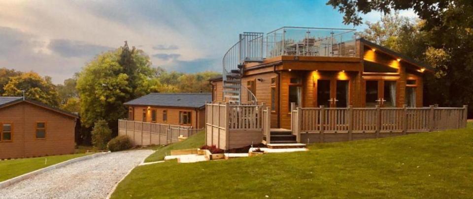 Alfie also owns four luxury lodges - each with their own hot tub on the site