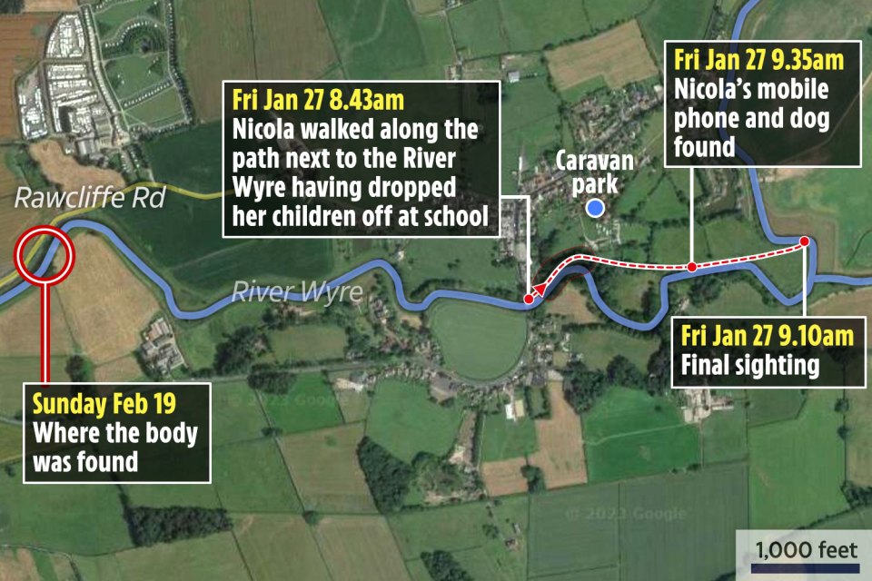 Cops confirmed the tragic find, less than a mile from where Nicola disappeared