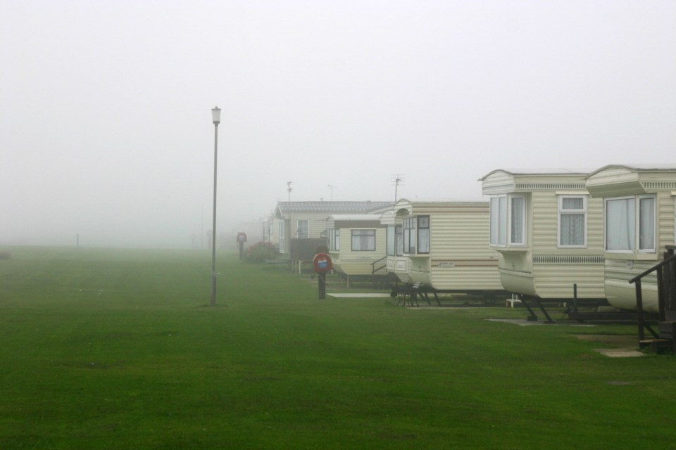 Sea mist at the small community's holiday park