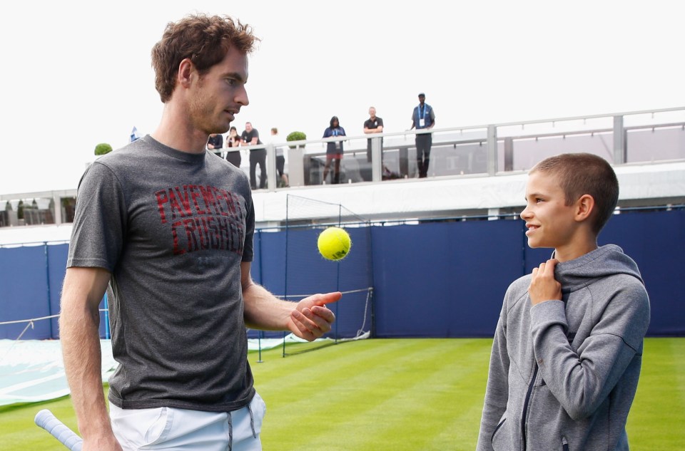 He received lessons from Andy Murray