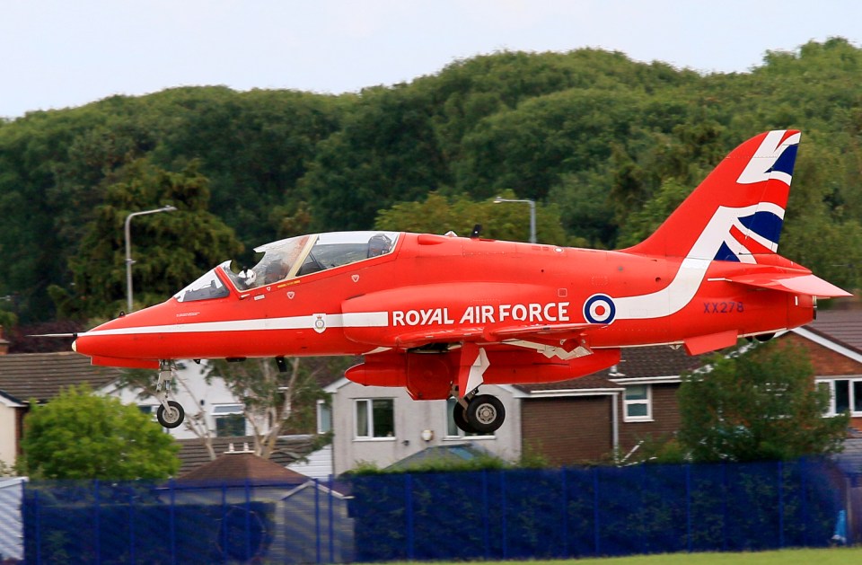 A Red Arrows jet smashed in a bird strike in a separate incident earlier this month