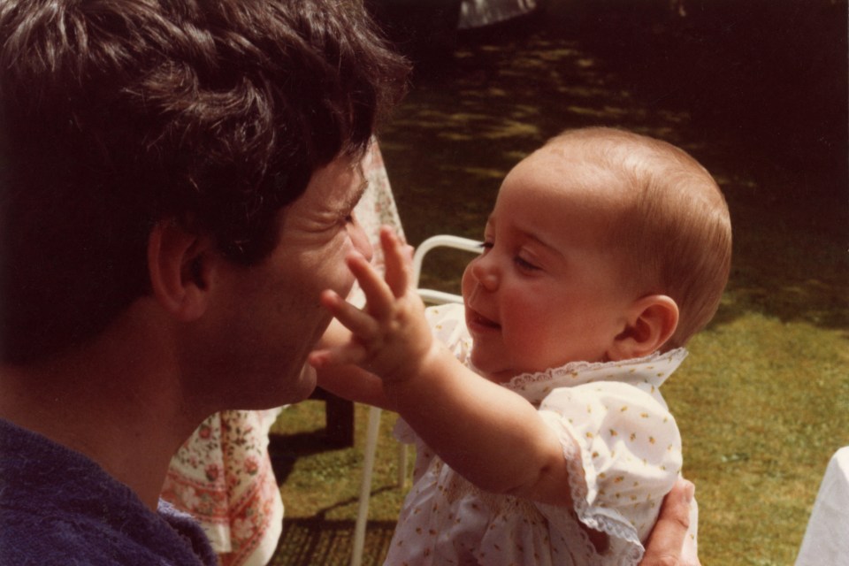 Kate Middleton with her dad when she was just a baby