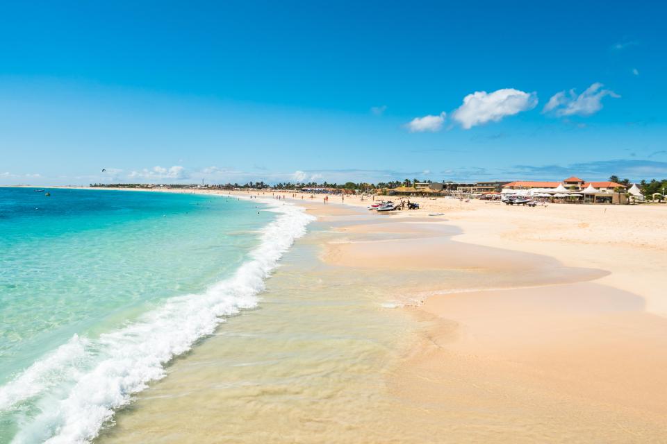 The beautiful Santa Maria beach in Sal Cape Verde