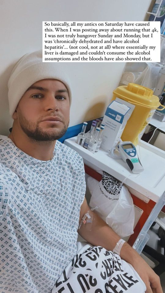 Reality TV star Chris Hughes has revealed he has been rushed to hospital