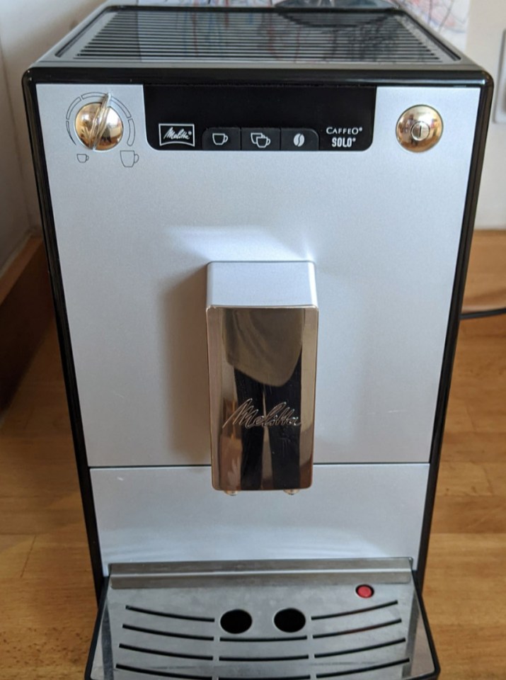 An aspiring violinist gave Sharon this hefty coffee machine