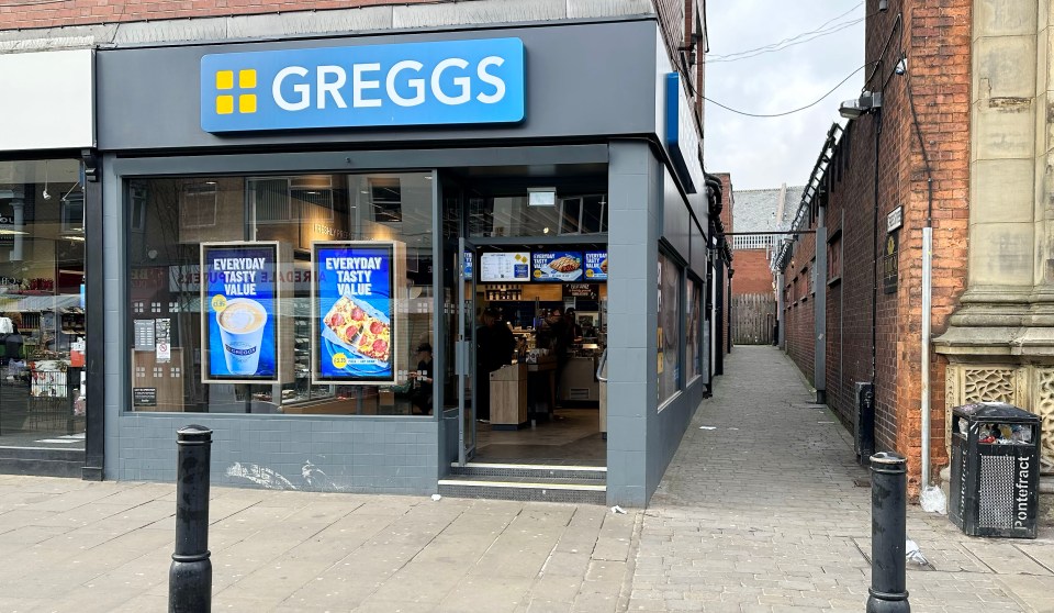 He was caught in the back alley of a Greggs