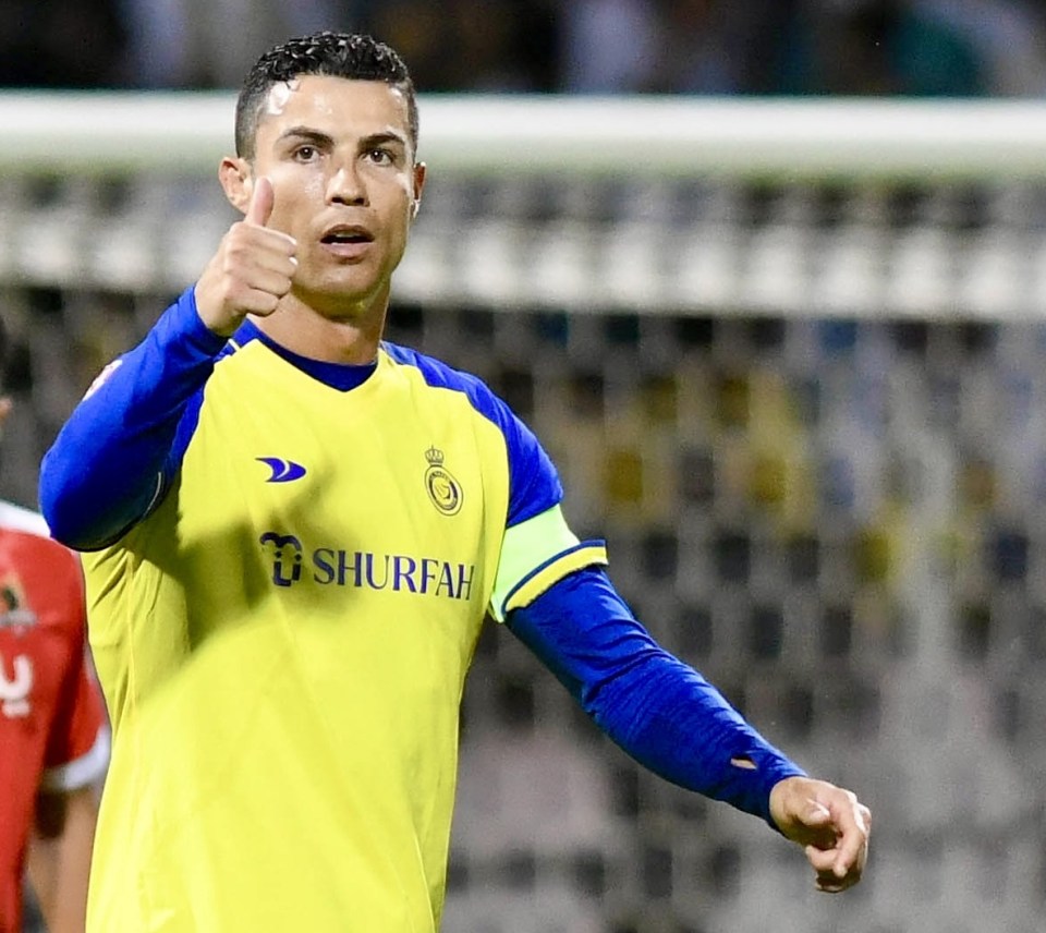 Cristiano Ronaldo playing for his new club Al Nassr