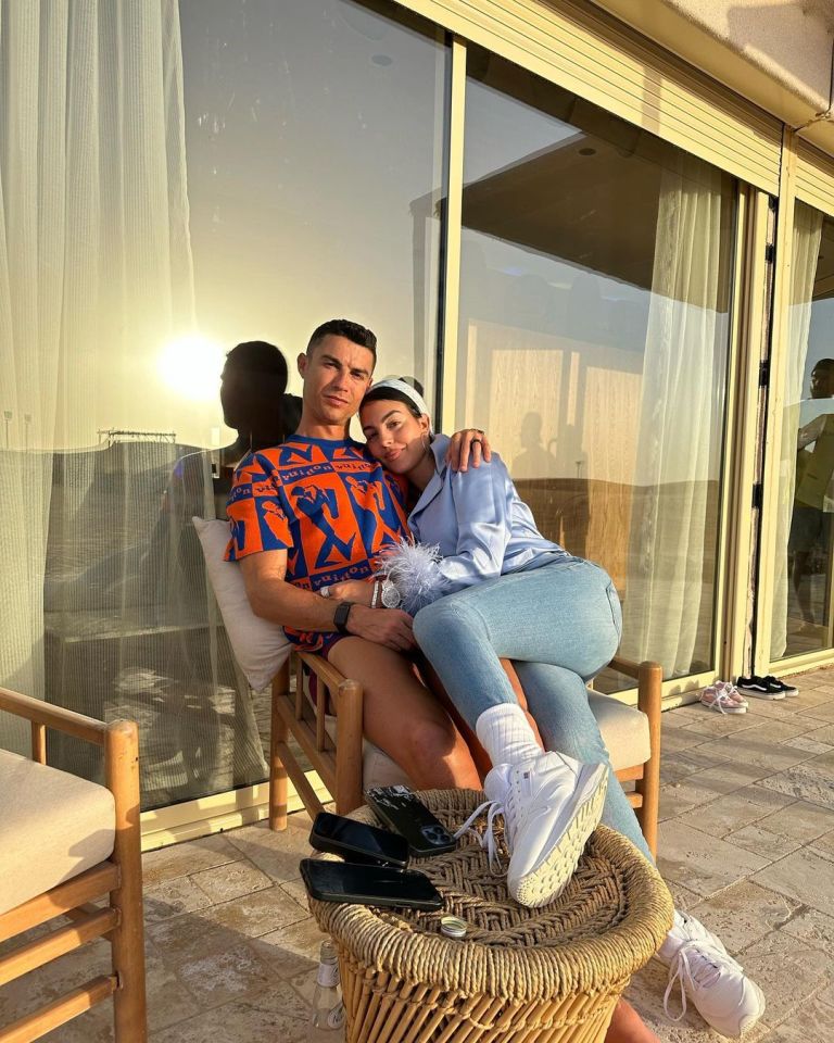 Cristiano Ronaldo and Georgina Rodriguez cuddled up soon after the Portugal legend's 38th birthday