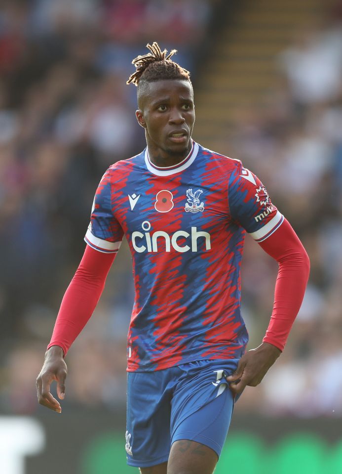 Wilfried Zaha in action for Crystal Palace in the Premier League.