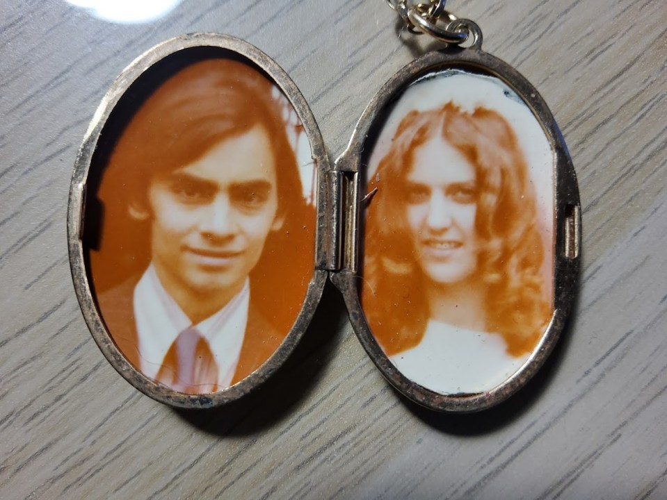 Ross’ mum Elaine keeps dad Eddie close to her heart in a locket