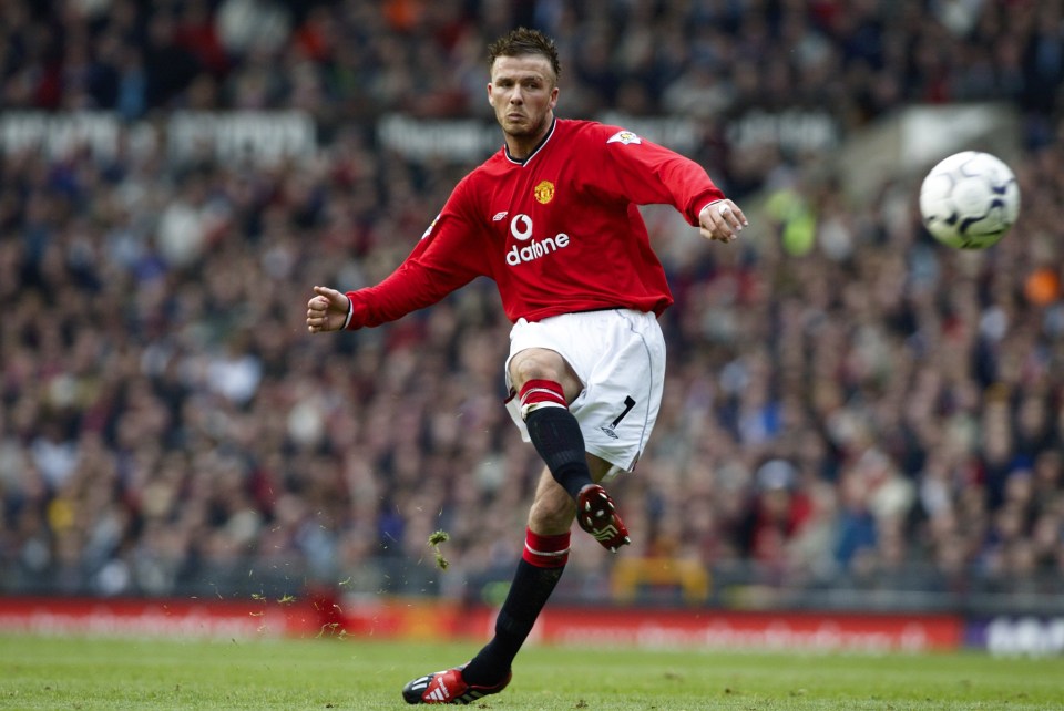 David Beckham is the club's most capped right-midfielder in the Premier League