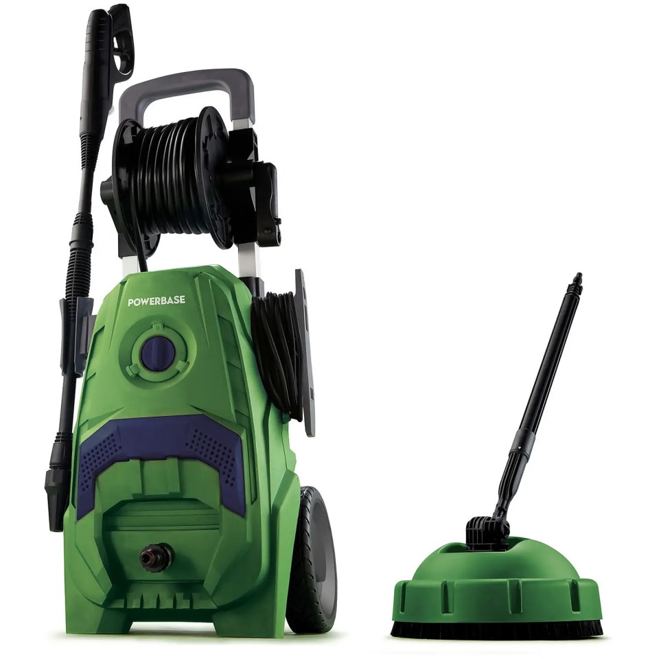 Your patio will shine using the Powerbase 2000W pressure washer with patio cleaner, was £159, now £127.20 at Homebase