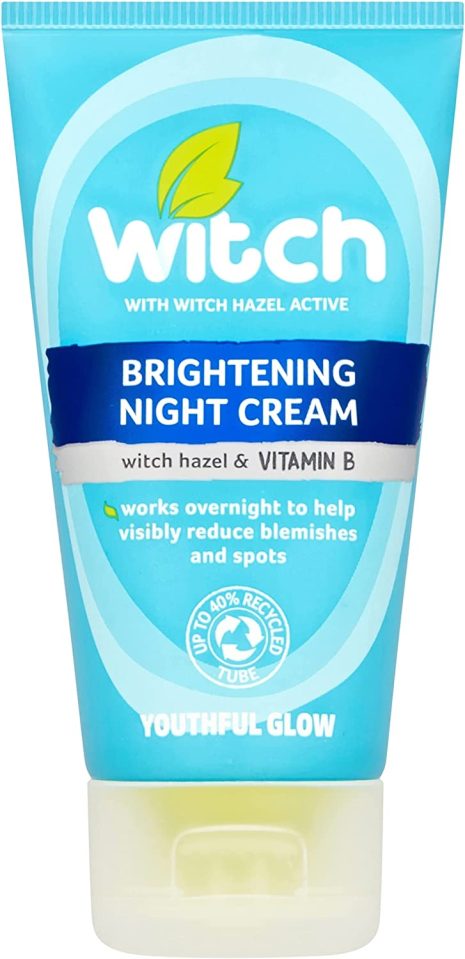 Or try the similar Witch brightening night cream, £4.30 at amazon