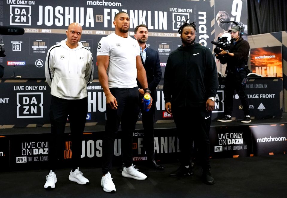 Anthony Joshua will face Jermaine Franklin on April 1