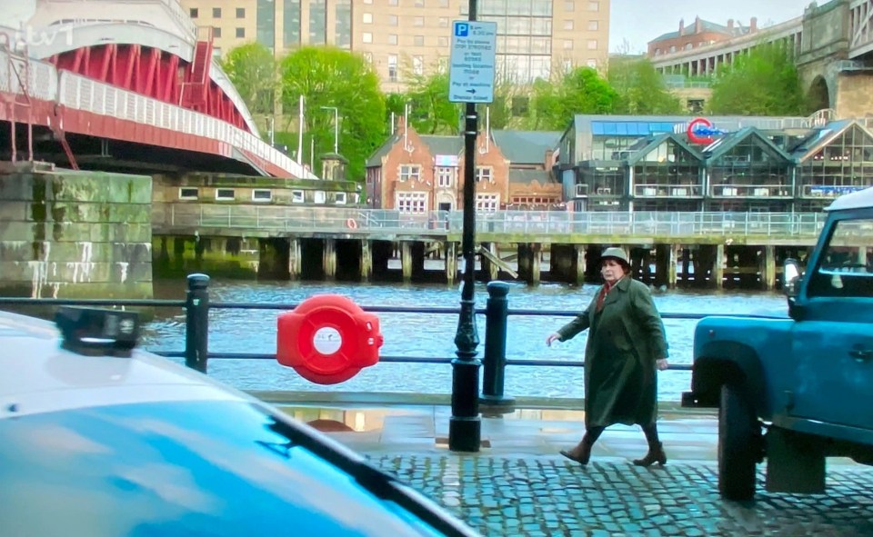 Blethyn, who plays DCI Vera Stanhope, on Quayside