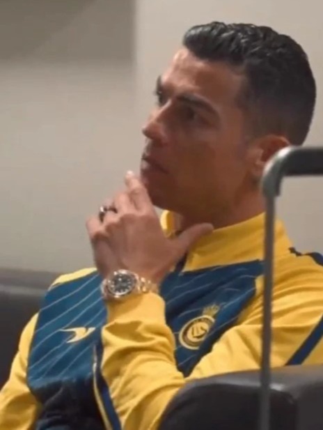 Ronaldo was seen wearing the Rolex watch in an Al-Nassr video